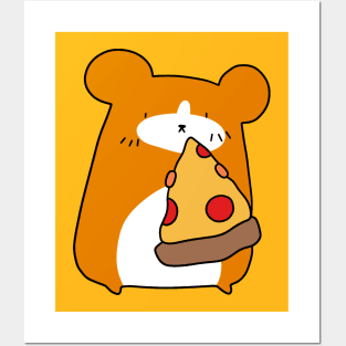 Hamster with Pizza Posters and Art